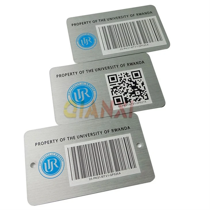 Lasergraverad QR-kod Asset Tag